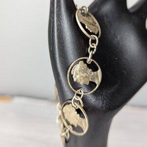 Vintage Mercury Silver Dime Cut Out Coin Bracelet